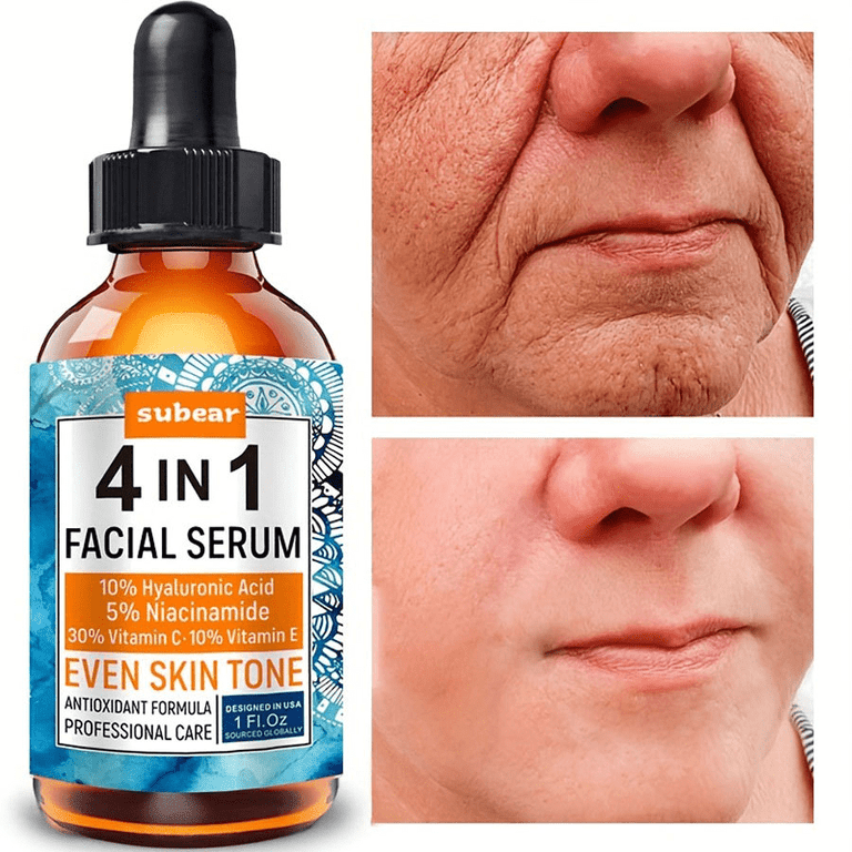 4-in-1 Vitamin C Facial Serum, Replenishing Moisturizer 4-in-1 Vitamin C Facial Serum, Replenishing Moisturizer