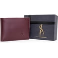 thumbnail image 2 of Bifold Wallet for Men with  Cowhide  Slim Wallet, Minimalist Design, Multiple Card Slots, Stylish Durable -Ready Men's Wallet (Maroon), 2 of 6