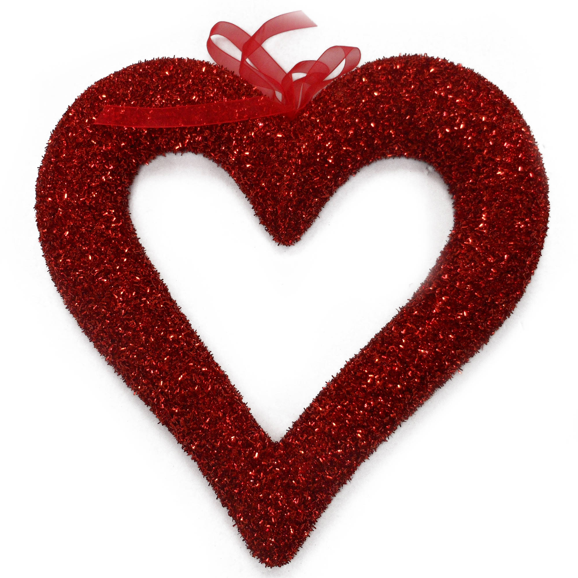 Large Foam Tinsel Heart