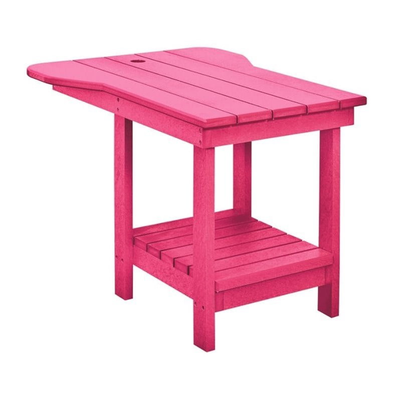 CR Plastic Generations Patio Side Table in Red