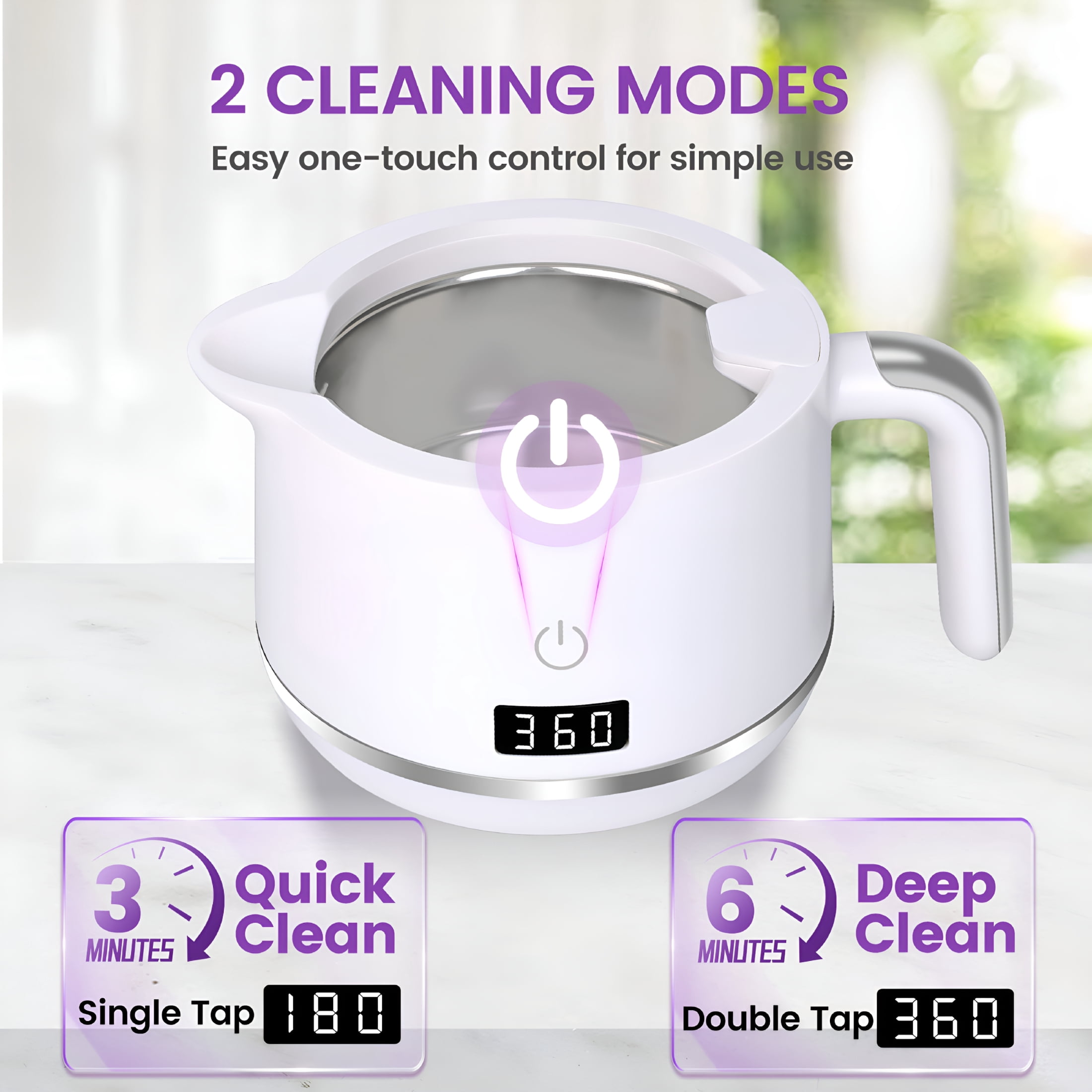CURYMAY Ultrasonic Cleaner for Dentures,Retainers,Aligners,Portable Dental and Jewelry Cleaner with Ultrasonic