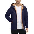 thumbnail image 2 of Hoodies For Men Fuzzy Sherpa Lined Pullover Hoodie Full Zip Up Winter Thermal Hooded Sweatshirt With Zipper Pockets, 2 of 9