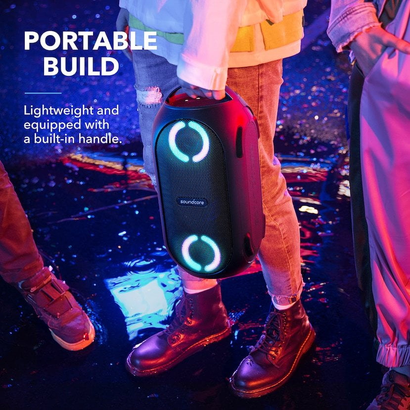Soundcore by Anker- Rave PartyCast Portable Speaker | 80W | IPX7 Waterproof  | 18-Hour Playtime | Black | A3390Z12 - Walmart.com