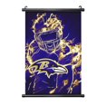 thumbnail image 1 of Cuadro colgante de PVC negro personalizado del equipo de fútbol de los Ravens, varios tamaños, decoración de interiores, cuadro para colgar en la pared, cuadro decorativo para mesita de noche, 1 of 7