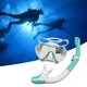 thumbnail image 1 of Gafas de buceo con dos tubos de respiración y montura grande de gel de sílice para hombre y mujer., 1 of 6