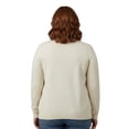thumbnail image 4 of Turtle Bay New York Women’s Button-Up Cotton Cardigan, Crewneck with Front Pockets, 4 of 5