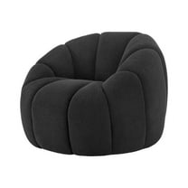 New Pacific Direct Callista Fabric Swivel Accent Chair in Monroe Black