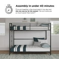 thumbnail image 3 of DHP BrEZ Build Daven Easy Assembly Twin-over-Twin Metal Bunk Bed, Black, 3 of 18