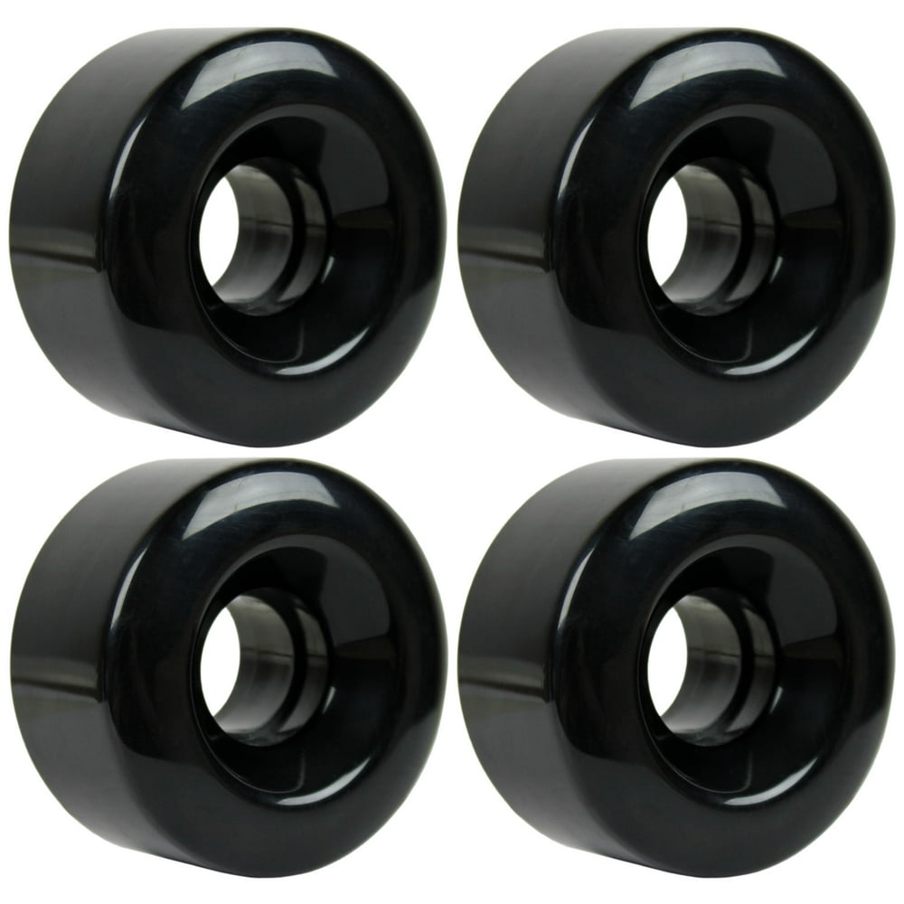 SKATEBOARD CRUISER WHEELS SET 58mm x 33mm 83A Black