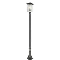 1 Light Outdoor Wall Mount In Craftsman Style 7.25 Inches Wide By 11.5 Inches High-Black Finish Z-Lite 571S-Bk