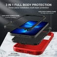 thumbnail image 3 of Designed for Apple iPhone 13 Pro Max Heavy Duty Case Compatible with Magnetic Wireless Charging, Triple Layer Protection Shockproof Drop Tested Protective Case for Apple iPhone 13 Pro Max, Red, 3 of 6