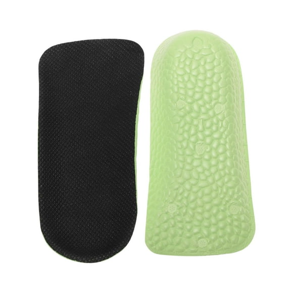 Unique Bargains 1 Par de Plantillas para Aumento de Altura que se Ajustan a la Talla de Zapato 1.5cm Verde Negro