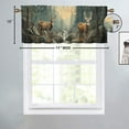 thumbnail image 4 of Deer Kitchen Window Curtain Valance Nature Forest Wildlife Animal Elk Woodland Waterfall Window Treatment for Living Room Bedroom Bathroom 54 by 18 in, 1 Panel, 4 of 6