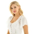 thumbnail image 4 of iEFiEL Womens Chiffon Shrug Cardigan Solid Cropped Bolero for Wedding Evening Party White L, 4 of 7
