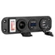 thumbnail image 4 of Panel de toma USB para coche y barco, voltímetro LED, adaptador para encendedor de cigarrillos, resistente al agua Azul, 4 of 9