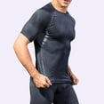 thumbnail image 1 of Tops para hombre, blusas y camisas de manga corta con cuello redondo para hombre, blusas deportivas de secado rápido de color liso para hombre, blusas de manga corta con cuello redondo para hombre, 1 of 9