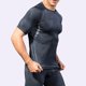 thumbnail image 1 of Tops para hombre, blusas y camisas de manga corta con cuello redondo para hombre, blusas deportivas de secado rápido de color liso para hombre, blusas de manga corta con cuello redondo para hombre, 1 of 9