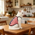 thumbnail image 4 of Dog Cat Independence Day Pet Vest Costume, Breathable Comfortable Stretch Fit Eye Catching Holiday Design, for Small Medium Dogs Cats Party Parade Photo, 4 of 9