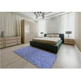 thumbnail image 4 of Ahgly Company Indoor Square Patterned Denim Blue Area Rugs, 8' Square, 4 of 6