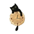 thumbnail image 3 of CoudarTitie Cat Clock with Moving Tail Minimalist Hanging Lovely Non Ticking Kids Room Clock, 3 of 9