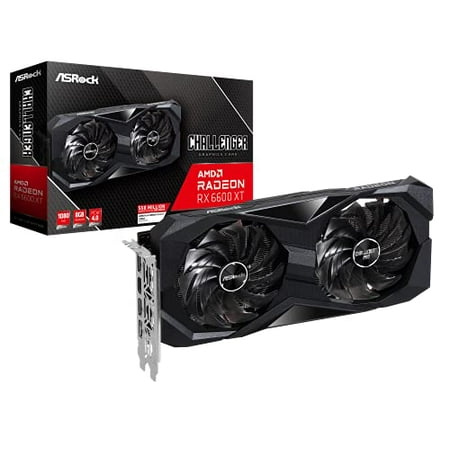 Asrock AMD Radeon RX 6600 XT Challenger D 8GB OC Graphics Card (RX6600XT CLD 8G)