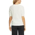 thumbnail image 2 of Matty M Women's Short Sleeve Eyelash Sweater L Ivory, 2 of 2