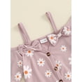 thumbnail image 6 of FEORJGP Kids Baby Girl 2Pcs Summer Outfits 1T-5T Toddler Off Shoulder T-Shirts Floral Print Tops + Flare Pants Set Infant Little Girls Fashion Cute Casual Clothes for Daily Vacation, 6 of 8