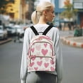 thumbnail image 7 of Quilted Backpack Fashion Backpack 11.41 * 6.1 * 14.17 Inch Women's Fashion Backpack Picnic Shopping Travel Out Sports backpack Pink Heart Cartoon4, 7 of 7