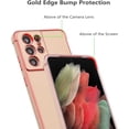 thumbnail image 3 of for Samsung Galaxy S21 Ultra Case Luxury Plating Case Cover Slim Lightweight Glossy Bling Phone Case Soft TPU Shockproof Bumper Case Electroplated Case,Pink, 3 of 12