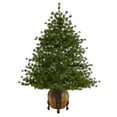 thumbnail image 2 of Nearly Natural 5.5 in. 250 Clear Lights, 669 Bendable Branches & Pine Cones Decorative Planter with Colorado Mountain Pine Artificial Christmas Tree, 2 of 6