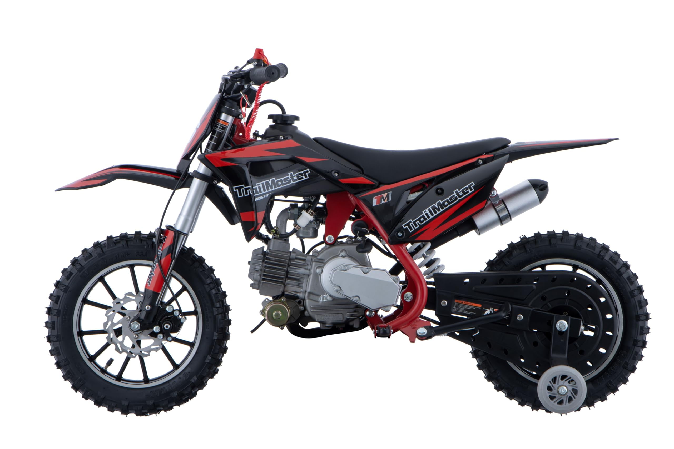 Trailmaster TM-06 Dirt Bike with CVT Transmission, Electric Start, Disc Brake! 10" (Red)
