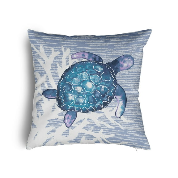 16" x 16" Simply Daisy Turtle Friend Poly Pillow with Zipper, Peri Qty 1