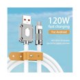 thumbnail image 2 of Charging Cable 120W High-Speed Safety Protection Flexible Fast Charging Tangle-Free Micro USB Quick Charge Cable for Android-White 200cm, 2 of 2