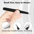 thumbnail image 3 of Eyebrow Tweezers Set for Women Men: Professional Stainless Steel Tweezers for Facial Hair and Ingrown Hair Removal, 3 of 6