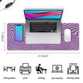 thumbnail image 5 of Pink Bottom and Blue Line&nbsp;mousepad Gamingwaterproofwashable&nbsp;Line Series for Office Home Work GamingmousepadsRubber Base Mousepad with Stitched Edges 31.5x11.8inches, 5 of 7