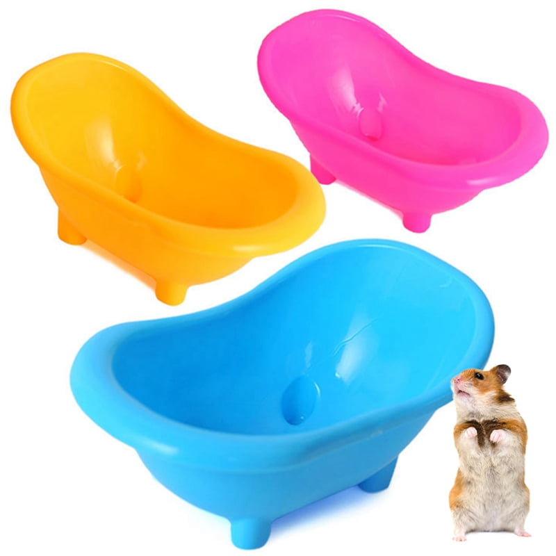 Small Animal Bath House Plastic Mini Hamster Sand Bathroom Hamster Bathtub