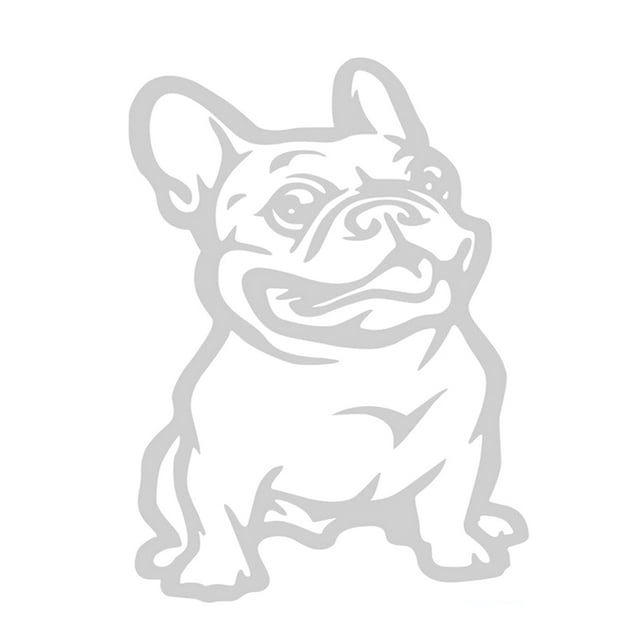 Bulldog perro coche pegatina reflectante coche cinta adhesiva estilo decoración