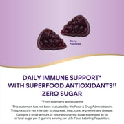 Nature’s Way Sambucus Zero Sugar Elderberry Immune Gummies, with Vitamins C, D3 & Zinc, Unisex, 50ct