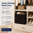thumbnail image 5 of Foldable Uncovered Storage Box, Large Open-Top Organizer Bin for Wardrobe, Closet & Sundries, Sturdy Collapsible Storage Container for Home, Bedroom & Laundry Organization, 12*12*12in, Black, 5 of 9