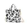 thumbnail image 7 of FORMRS Womens Corduroy Tote Bag Crossbody Shoulder Handbag with Pocket, Cow Spots, 7 of 7