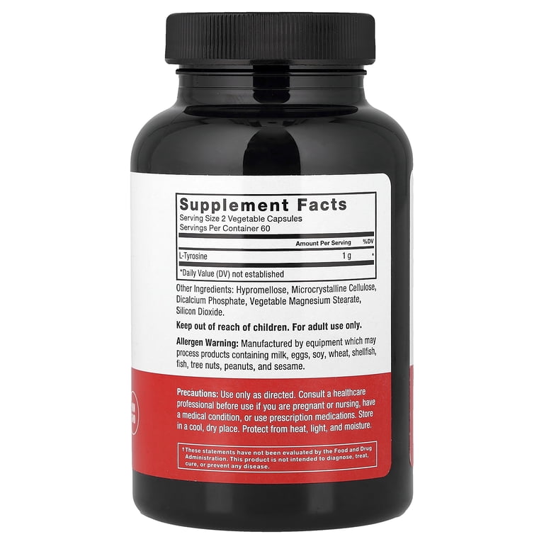 Force Factor L-Tyrosine, 500 mg, 120 Vegetable Capsules - Walmart.com Force Factor L-Tyrosine, 500 mg, 120 Vegetable Capsules - Walmart.com