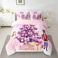 thumbnail image 2 of Manfei Christmas Nutcracker Bedding Comforter Set 7-Piece for Kid, Dreamy Princess Fairy King Bedding Sets, Xmas Tree Gift Reversible Bed Sheets, Lightweight Room Decor, 2 of 7