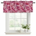 thumbnail image 2 of 2 Pack Valances for Windows, Cherry Blossom Window Valances for Living Room/Bedroom/Bathroom, Spring Watercolor Flowers Modern Abstract Art Light Filtering Kitchen Curtain Valance 54"W x18" L, 2 of 9