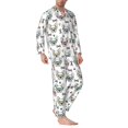 thumbnail image 2 of Bingfone Men's Pajama Set 2 Piece Loungewear PJs, Long Sleeve with Pajama Pants-Cute French Bulldog, 2 of 7