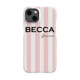 thumbnail image 1 of Personalised Bloom Stripe iPhone 14 Plus Case, iPhone 14, 1 of 4
