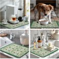 thumbnail image 7 of Green Floral Dish Drying Mat for Kitchen Counter 16x18 Inch Spring Summer Flowers Drying Mats Microfiber Absorbent Dish Drainer Pad Reusable Washable Dish Draining Mat for Coffee Bar Sink, 7 of 7