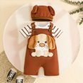 thumbnail image 4 of CAUYDY Boys Outfit for Baby Toddler Boy Short Sleeve Clothes Set Newborn Fall Winter Bodysuit Preemie Romper 3 6 9 12 18 24 Months Sizes 12-18 Months,Khaki, 4 of 4