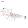thumbnail image 2 of Llinc Store Bed Frame Twin Size Loft Pine Wood Bed with Built-In Desk, Safety Guardrails, Ladder (White), 2 of 6