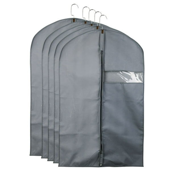 Garment Dust Cover Dress Suit Bags Storage or Travel Protector Gray