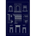 thumbnail image 2 of Buhlmann, J. 23x32 White Modern Wood Framed Museum Art Print Titled - Windows and Doorways of the Renaissance (Blueprint), 2 of 4